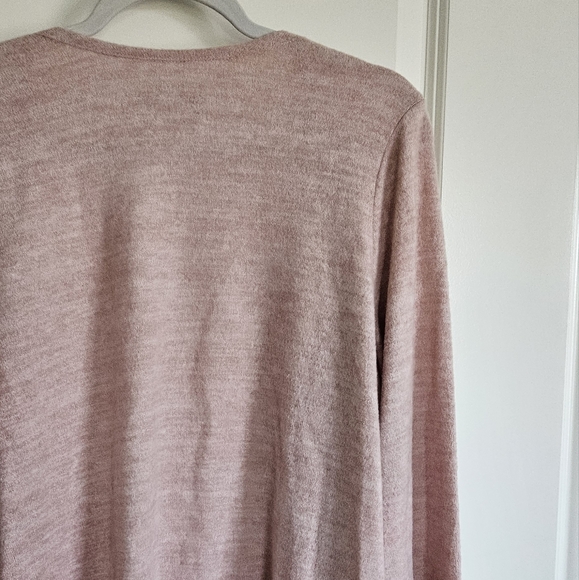Torrid Super Soft Plush Heather Pink Open Front Draped Cardigan Sweater Size 1X - Picture 6 of 9